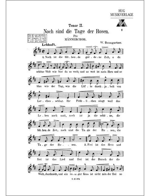 Noch sind die Tage der Rosen